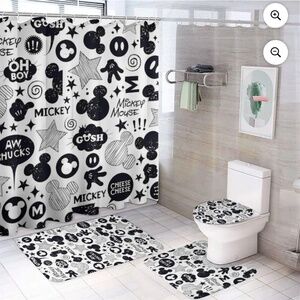 Mickey Mouse Black & White Bathroom Set